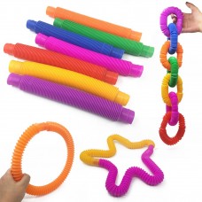 12PCS Pop Bendable Stretchy Tube Sensory Pipe Toy for Kids
